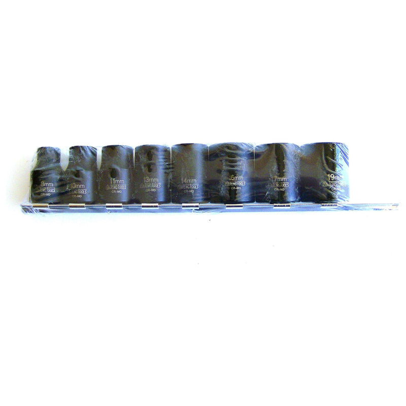 Teng Tools 3/8" Impact Socket Clip Rail Set ANSI 8 Pieces Teng Tools - Dynamic Drive