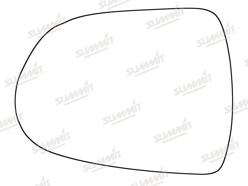 Summit Stick-On Standard Mirror Glass fits Hyundai i40 12 on LHS Summit - Bars 4 Cars