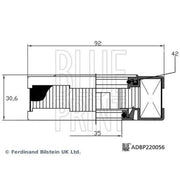 Blue Print Crankcase Ventilation Filter fits Citroën Relay III 2006-2015 3.0