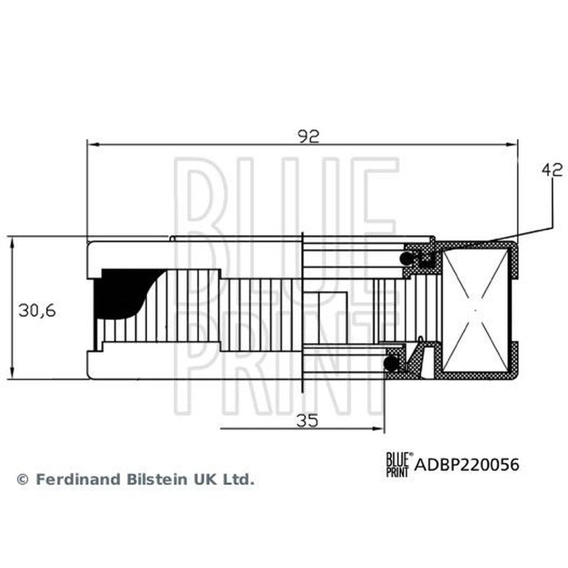 Blue Print Crankcase Ventilation Filter fits Citroën Relay III 2006-2015 3.0