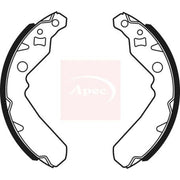 Apec Brake Shoe Set Axle Kit fits Daihatsu Charade VI 2003 on 0.7
