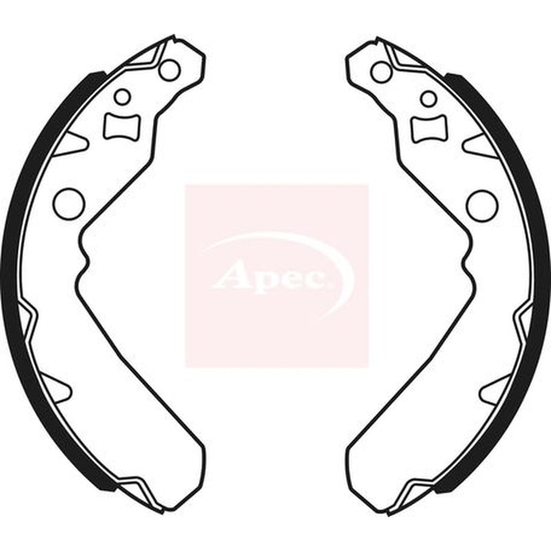Apec Brake Shoe Set Axle Kit fits Daihatsu Charade VI 2003 on 0.7