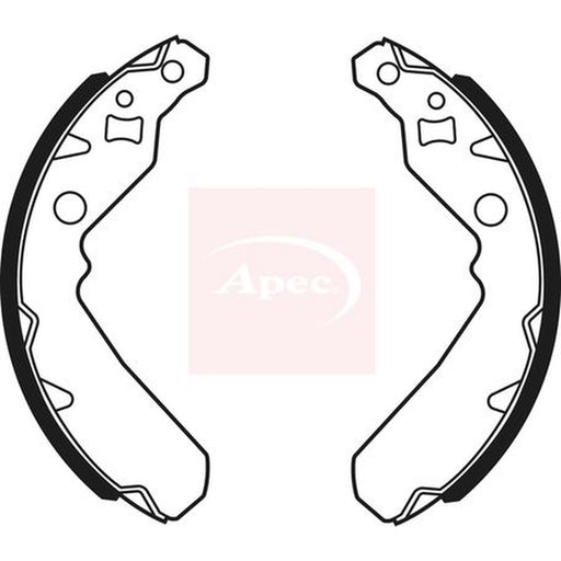Apec Brake Shoe Set Axle Kit fits Daihatsu Charade VI 2003 on 0.7