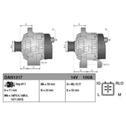 Denso Car Alternator 12V DAN1317