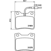 Mintex Rear Brake Pad Set fits Mercedes-Benz V-Class 1996-2003