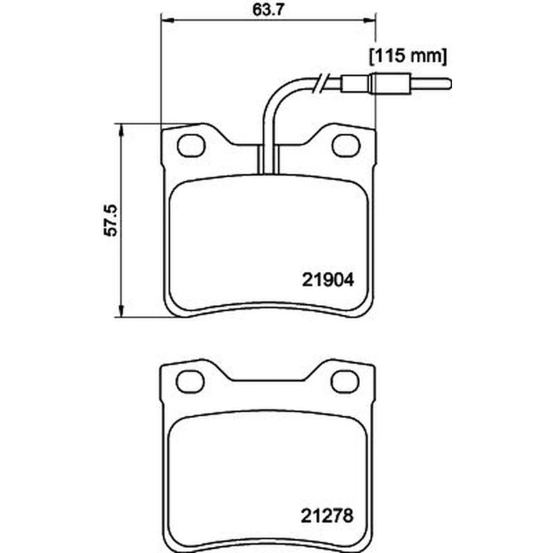 Mintex Rear Brake Pad Set fits Mercedes-Benz V-Class 1996-2003