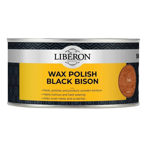 Liberon Black Bison Wax Paste Teak 500ml Liberon - Dynamic Drive