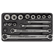 Sealey Premier 16pc Trx-Star* Socket & Spanner Set 3/8" Sq Drive E6-E24 Sealey  - Dynamic Drive