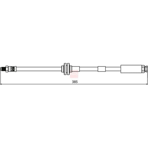 Apec Brake Hydraulic Hose Line Front fits Abarth 500 / 595 / 695 2008 on 1.4