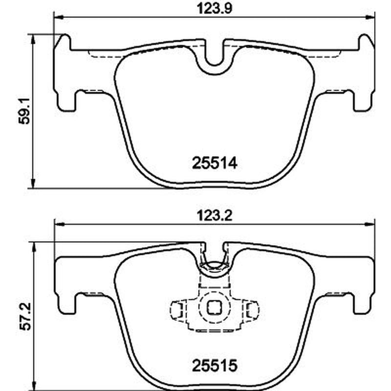 DON Rear Brake Pad Set fits BMW 3 2011-2019