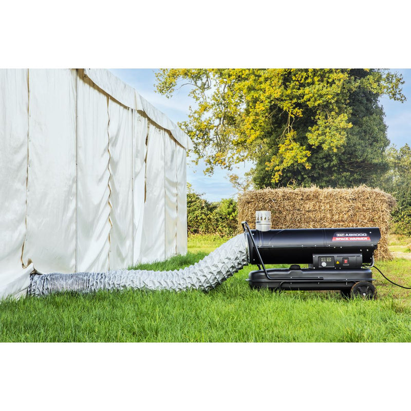 Sealey Space Warmer Indirect Kerosene/Diesel Heater 102,000Btu/hr with Wheels Sealey - Dynamic Drive