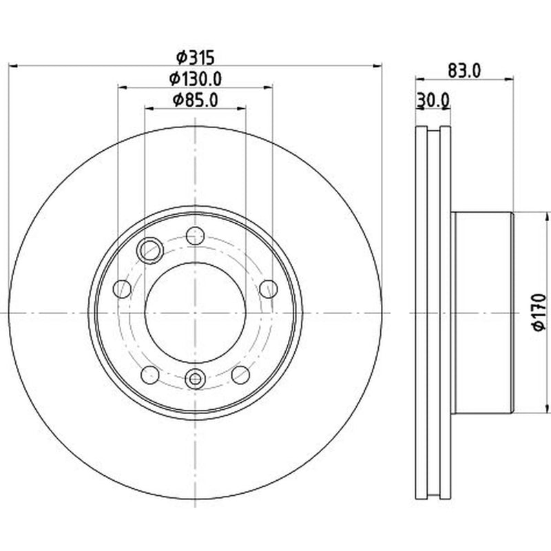 DON 2 x Vented Front Brake Discs PCD17881-x2
