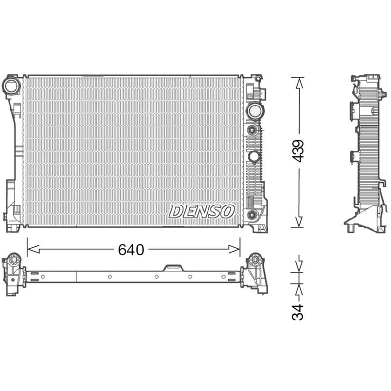 Denso Engine Radiator fits Mercedes-Benz C-Class 2007-2014