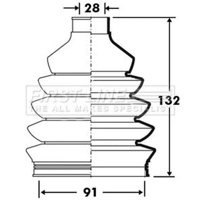 First Line Drive Shaft Bellow Kit Front Left Thermoplast fits Hyundai Coupe II