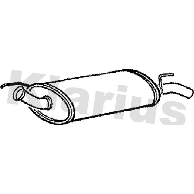 Klarius Box With Tail Pipe Rear fits Renault Super 5 1984-1996