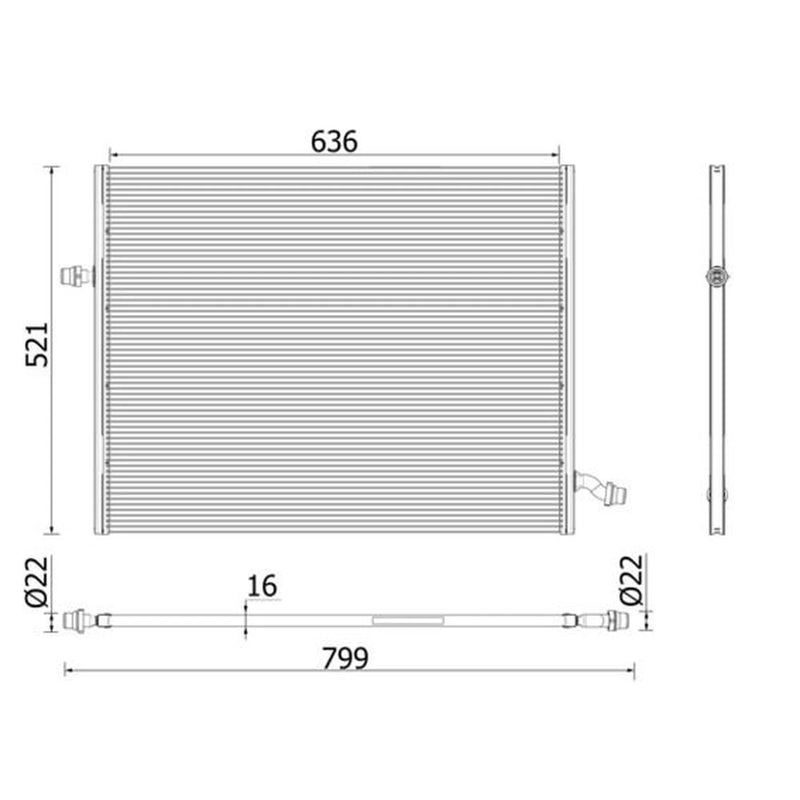Mahle Low-Temperature Radiator fits Mercedes-Benz S-Class 2013-2020