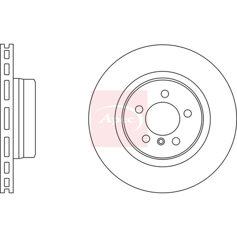 Apec Front Brake Vented Discs & Pads fits Land Rover Range Rover 2004-2012 4.4