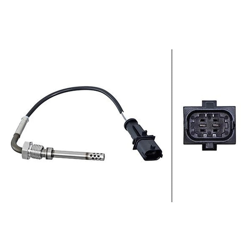 Hella Exhaust Gas Temperature Sensor before soot parti fits Alfa Romeo Giulietta