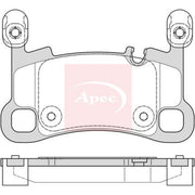 Apec Rear Brake Pad Set fits Porsche Cayenne 2017-2023 3.0