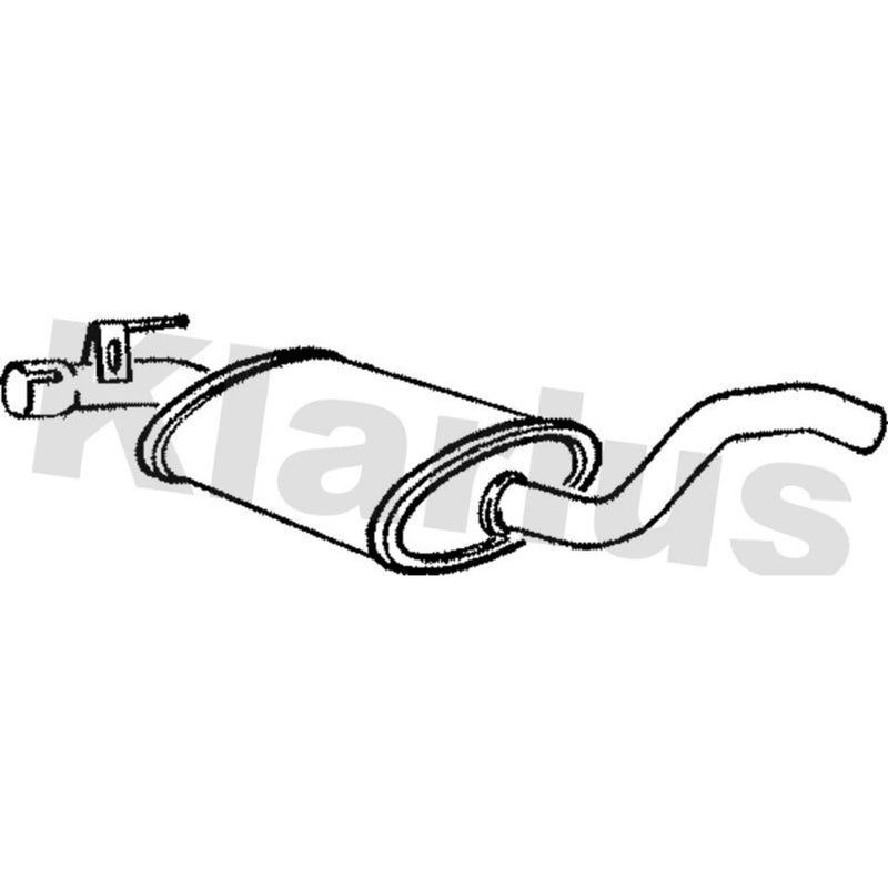 Klarius Box With Centre Pipe Centre fits VW Golf 1991-1998 1.8 1.9