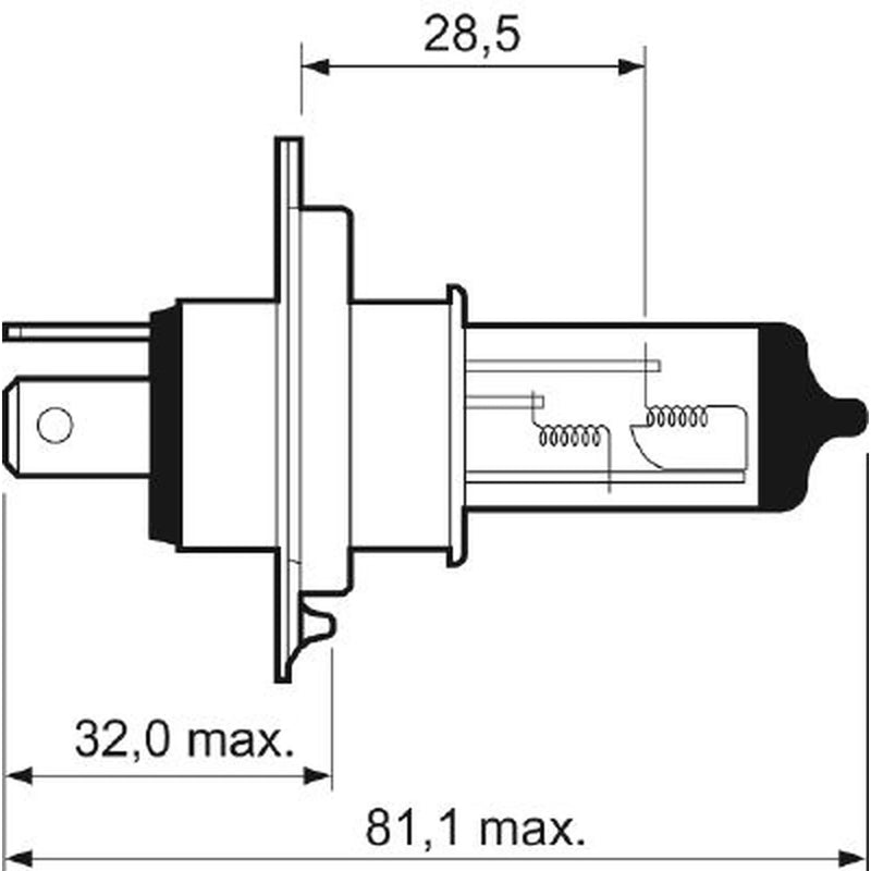 Valeo H4 Bulb Cardboard Essential 032007 032007