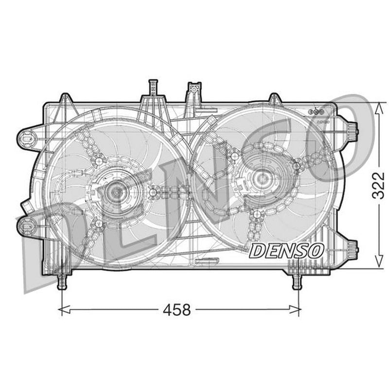 Denso Engine Cooling Fan fits Fiat Idea 2008-2012 1.3 1.6