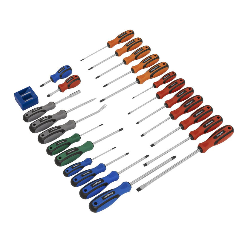 Sealey Soft Grip Screwdriver Set 24pc S0617 Siegen by Sealey - Dynamic Drive
