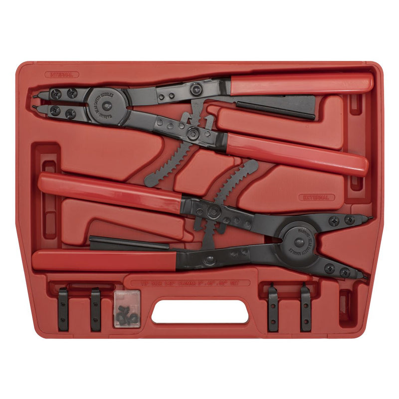 Sealey Circlip Pliers Set Internal/External 400mm Heavy-Duty AK8501 Sealey - Dynamic Drive