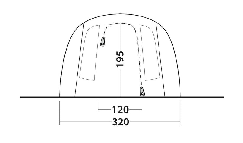 Outwell Phoenix 5 Pole Tent Green 5 Person Outwell - Dynamic Drive