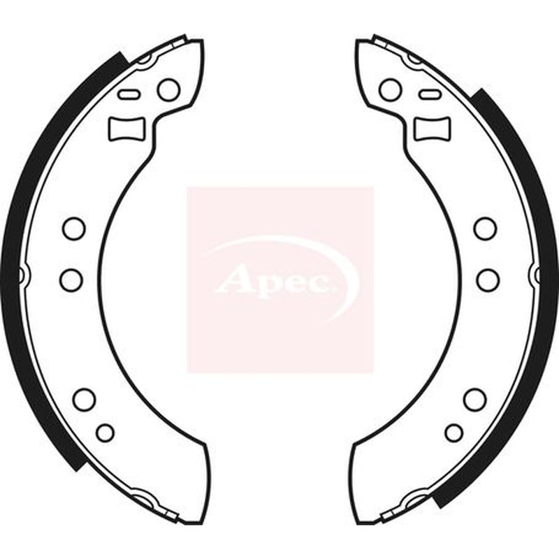 Apec Brake Shoe Set Axle Kit fits Ford Capri 1974-1987 1.3 1.6 2.0 2.3