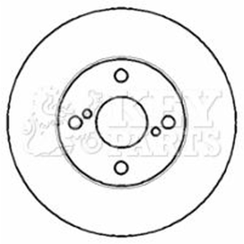 Key Parts 2 x Vented Brake Discs fits Toyota Corolla 2001-2008 1.4 1.6 1.8