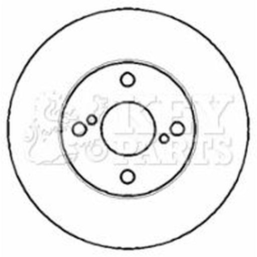 Key Parts 2 x Vented Brake Discs fits Toyota Corolla 2001-2008 1.4 1.6 1.8