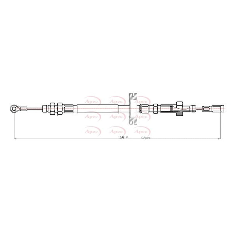 Apec Handbrake Cable Front CAB1251