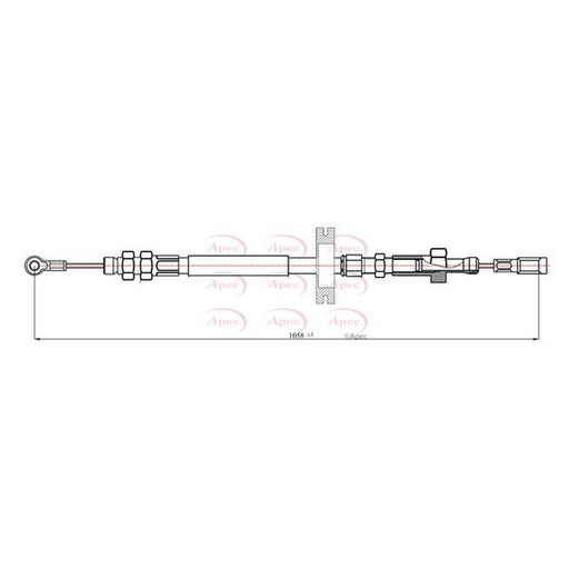 Apec Handbrake Cable Front fits Fiat Ducato 1990-1994 2.5