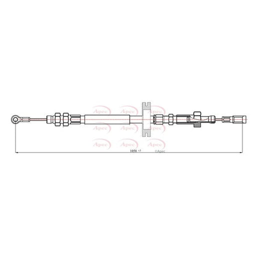 Apec Handbrake Cable Front CAB1251