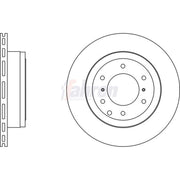 Fahren 2 x Vented Rear Brake Discs FBD6592-x2