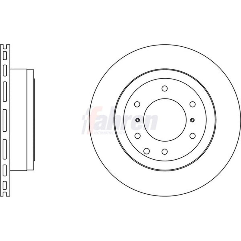 Fahren 2 x Vented Rear Brake Discs FBD6592-x2