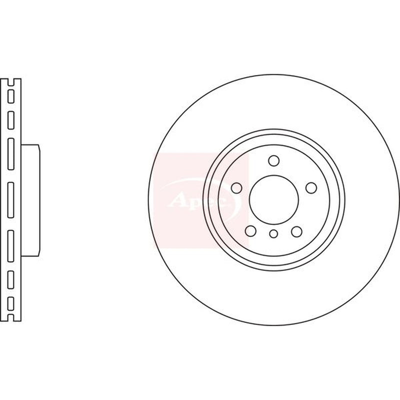 Apec Front Brake Vented Discs & Pads fits BMW X5 2013-2018