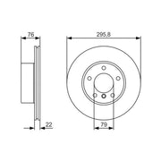 Bosch 2 x Vented Brake Discs