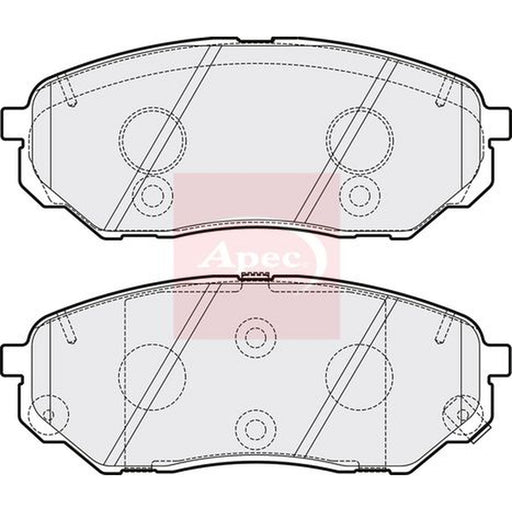 Apec Front Brake Pad Set fits Hyundai Santa Fe IV 2018-2020 2.0 2.2