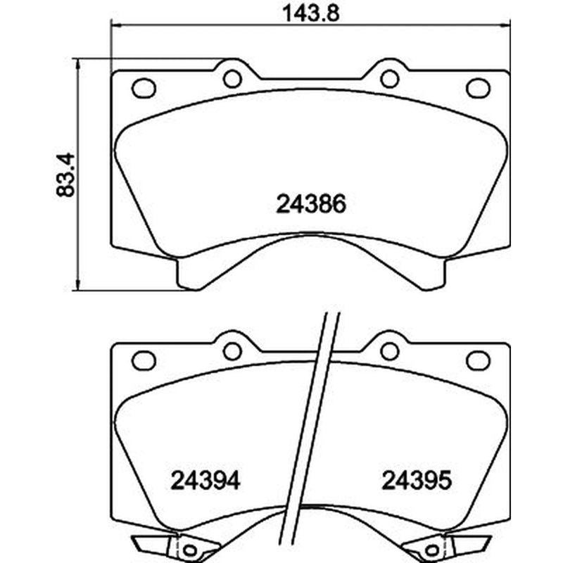 DON Front Brake Pad Set fits Hyundai Xg 2003-2005