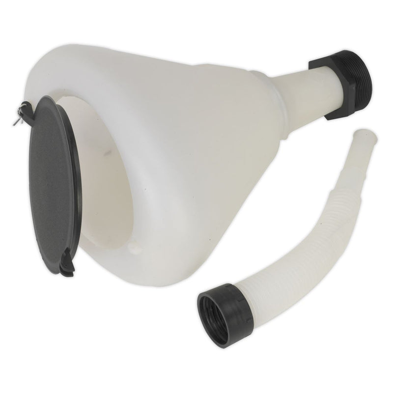 Sealey Funnel with Closing Lid240mm F99240 Sealey - Dynamic Drive