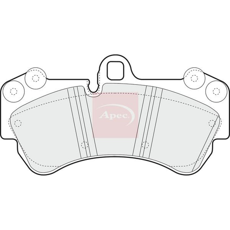 Apec Front Brake Pad Set fits Porsche Cayenne 2003-2010 3.0 3.2 3.6