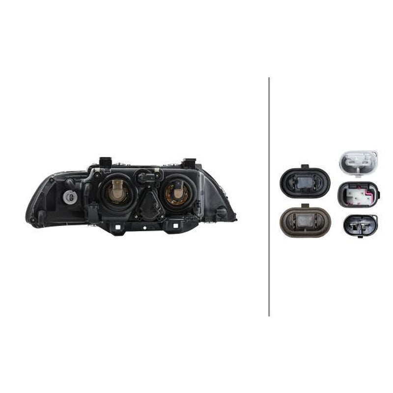 Hella Headlight Headlamp H21W Left fits BMW 5 1995-2004