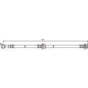 Apec Brake Hydraulic Hose Line Rear Right fits Nissan X-Trail I 2001-2013