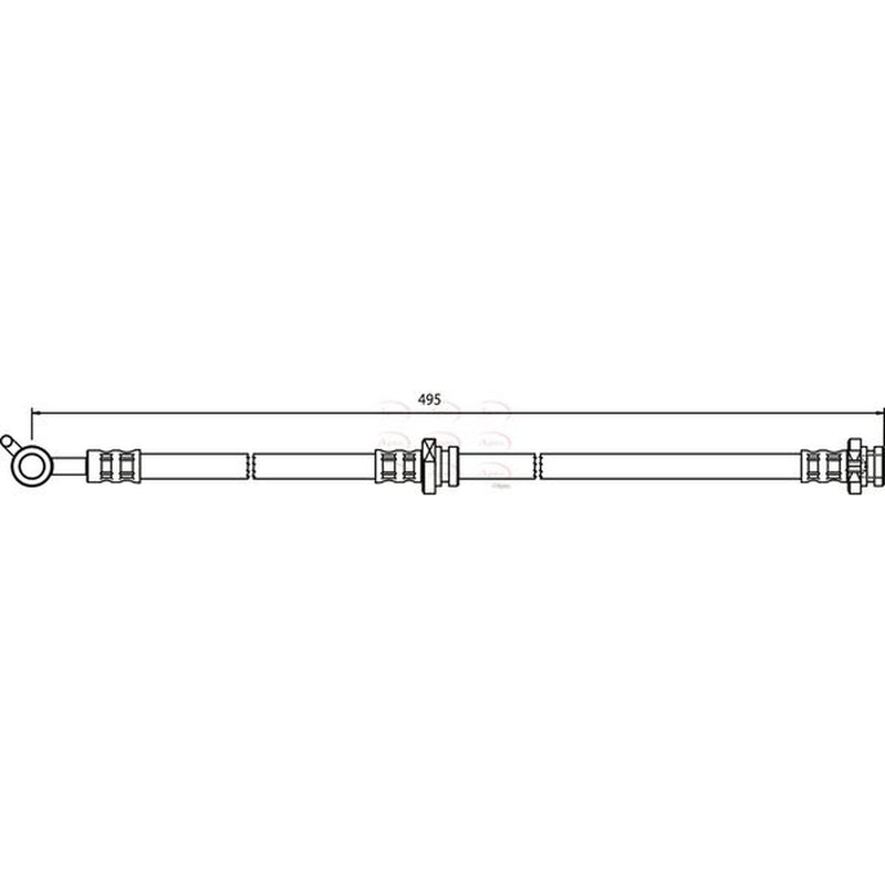 Apec Brake Hydraulic Hose Line Rear Right fits Nissan X-Trail I 2001-2013