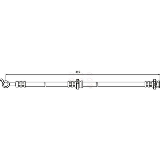 Apec Brake Hydraulic Hose Line Rear Right fits Nissan X-Trail I 2001-2013