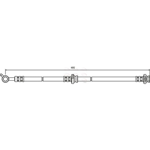 Apec Brake Hydraulic Hose Line Rear Right HOS3578