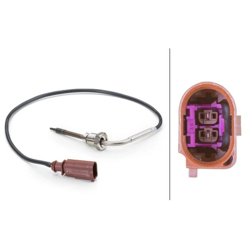 Hella Exhaust Gas Temperature Sensor before soot particulate fil fits VW Touareg