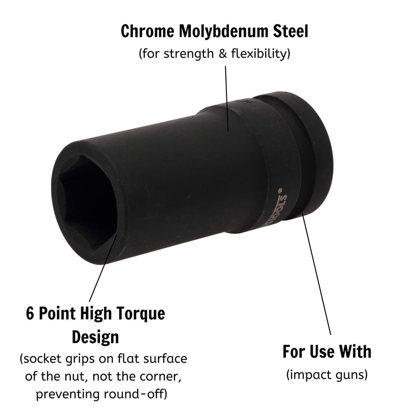 Teng Tools 1" Deep Thinwall Impact Socket DIN Metric 28mm Teng Tools - Dynamic Drive